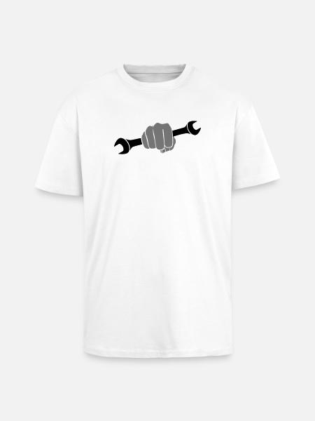 Fist wrench - Unisex Oversized Heavyweight T-shirt - white
