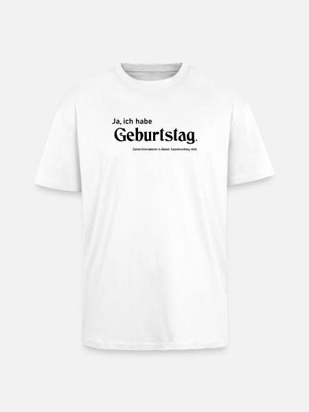 Yes Birthday - Unisex Oversized Heavyweight T-shirt - white