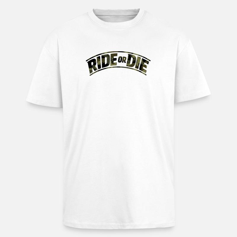 Camouflage en feuille de camouflage - T-shirt unisexe oversize épais - blanc