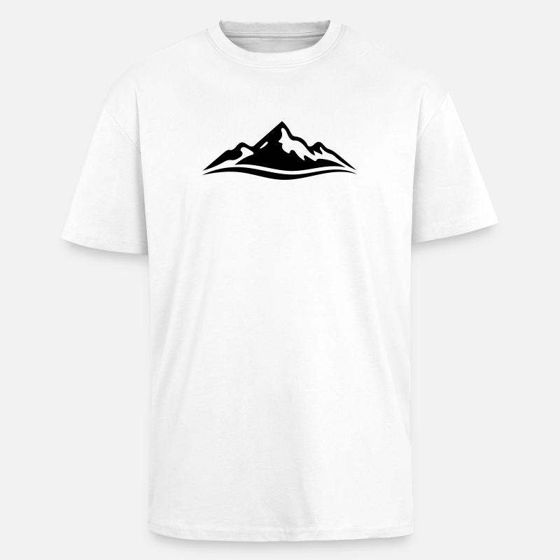Berg - Oversized Heavyweight Unisex T-Shirt - Weiß
