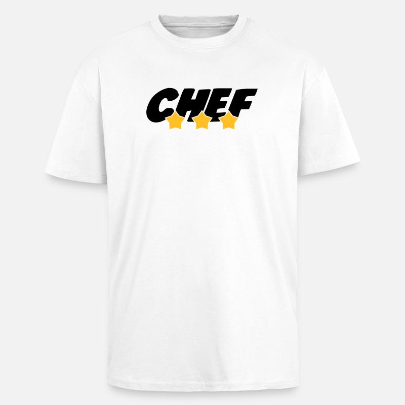 Chef cooking - T-shirt unisexe oversize épais - blanc