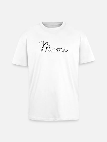 Mama - Oversized Heavyweight Unisex T-Shirt - Weiß