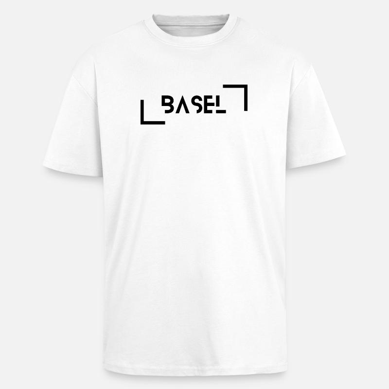 Basel schwarz - Oversized Heavyweight Unisex T-Shirt - Weiß