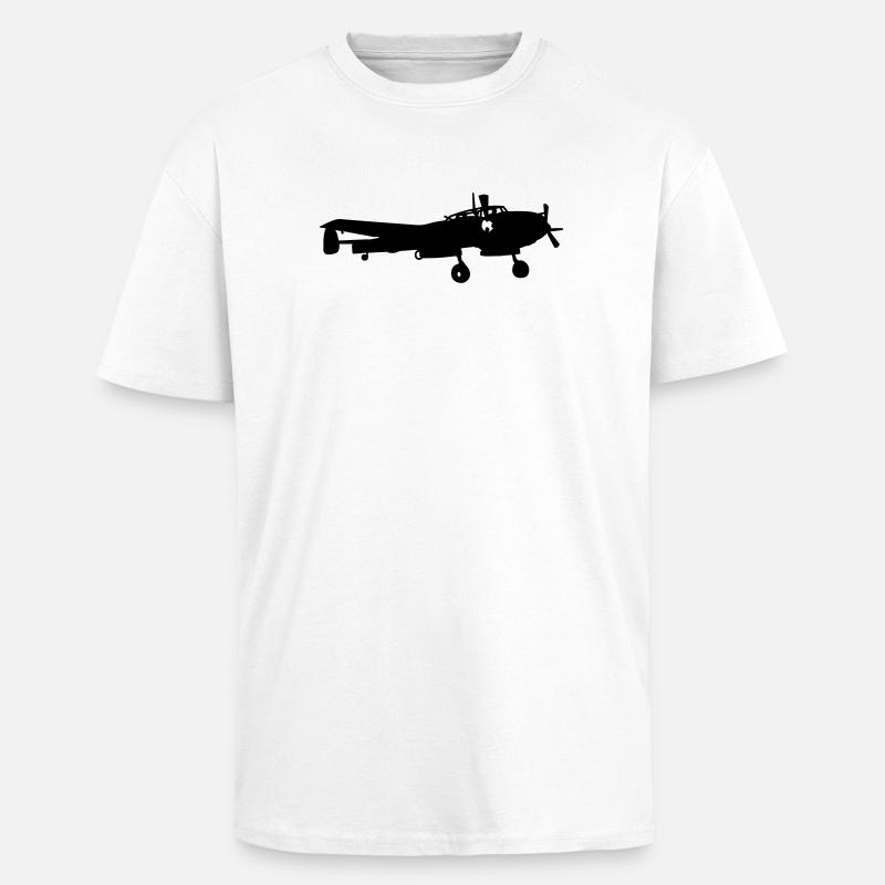 Bf-110 - Oversized Heavyweight Unisex T-Shirt - Weiß