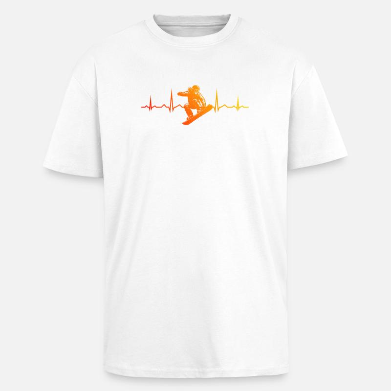 Snowboard Motiv mit Wiedererkennungswert - Oversized Heavyweight Unisex T-Shirt - Weiß