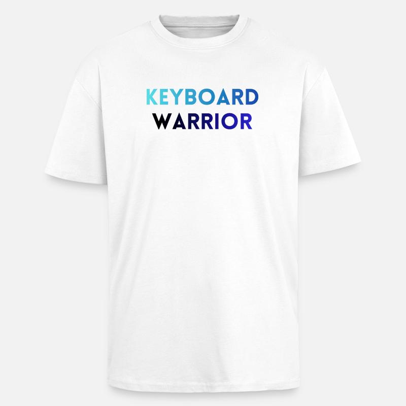 Gamer-/Programmierer-T-Shirt – Keyboard Warrior - Oversized Heavyweight Unisex T-Shirt - Weiß