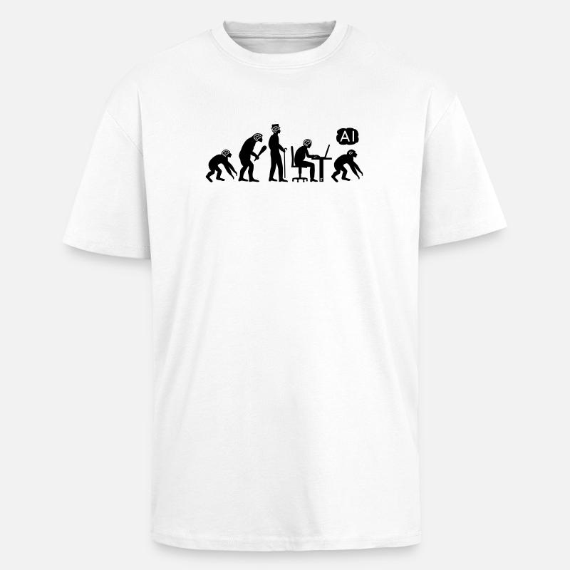 AI-volution - Oversized Heavyweight Unisex T-Shirt - Weiß