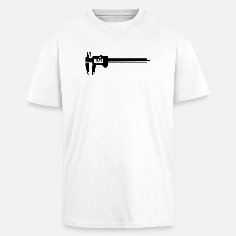 messschieber - T-shirt unisexe oversize épais - blanc