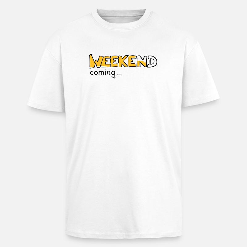 Weekend - Oversized Heavyweight Unisex T-Shirt - Weiß