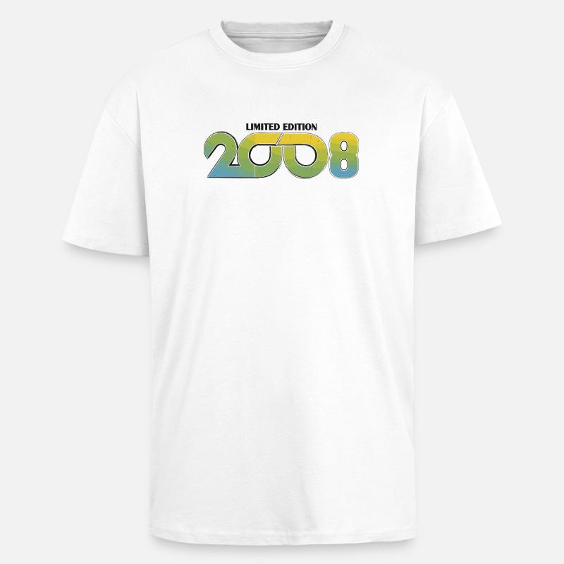 Limitierte Edition 2008 Retro  - Oversized Heavyweight Unisex T-Shirt - Weiß