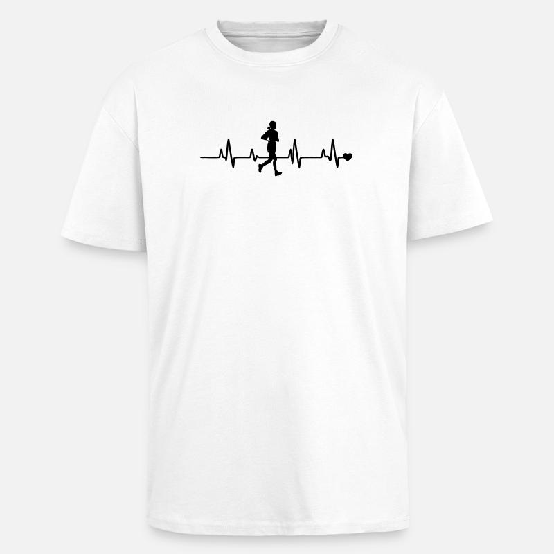 Faire du jogging - T-shirt unisexe oversize épais - blanc