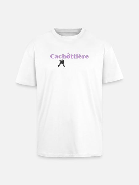 Cachottière Clés et Mystère - T-shirt unisexe oversize épais - blanc