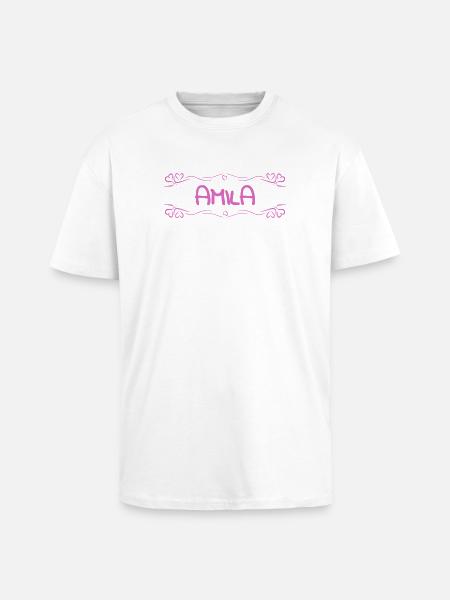 Amila - Unisex Oversized Heavyweight T-shirt - white