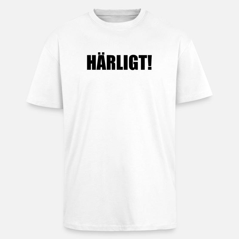 Vert-noir de Göteborg - T-shirt unisexe oversize épais - blanc