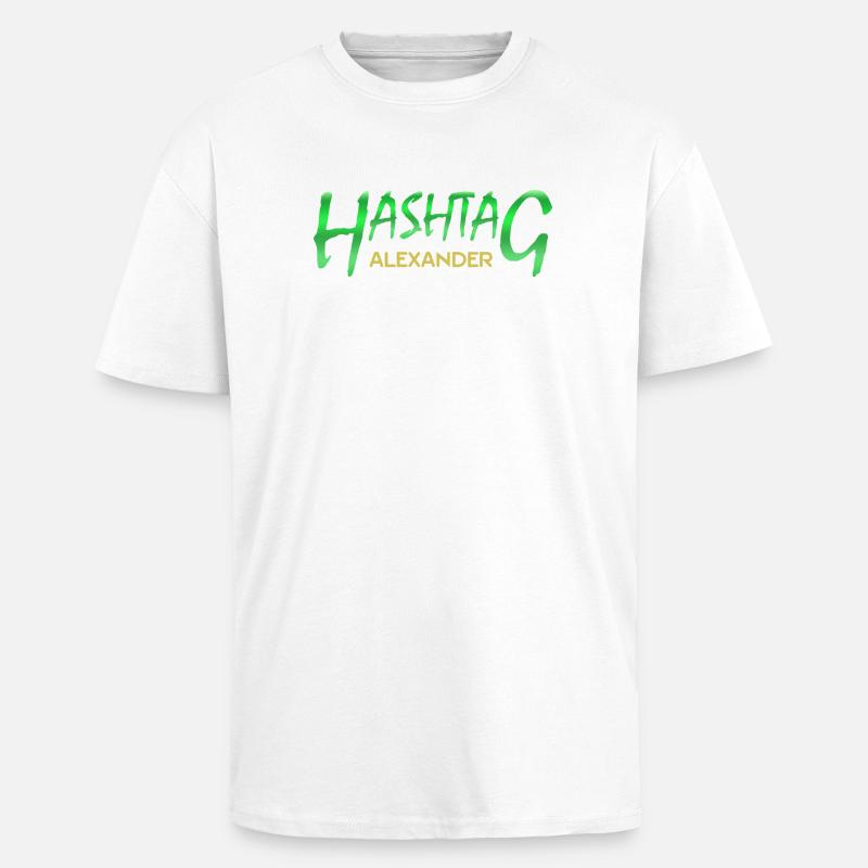 Alexandre - T-shirt unisexe oversize épais - blanc