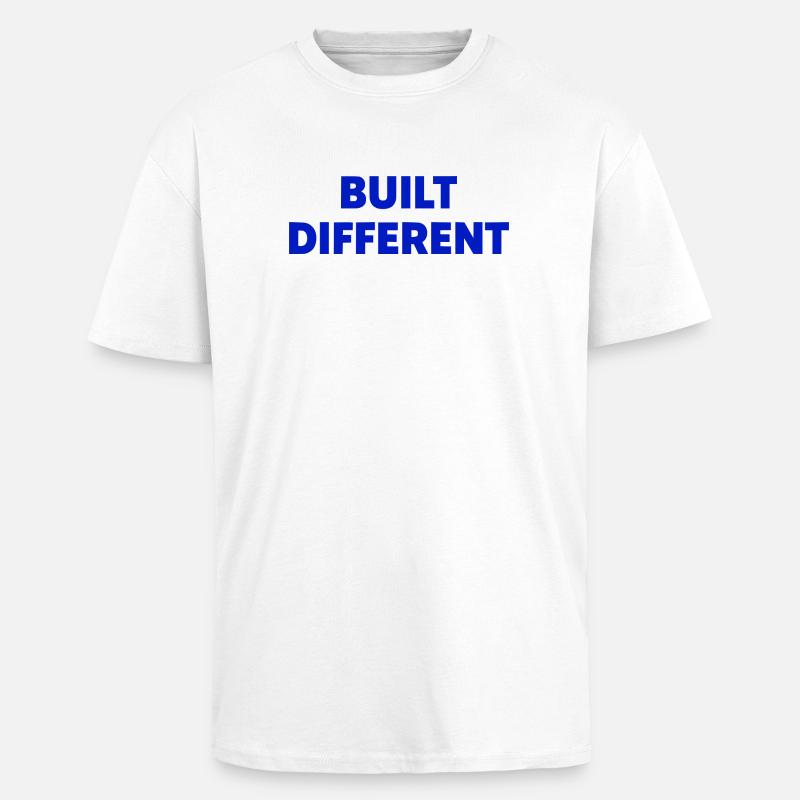 Construction d’un style de motivation différent - T-shirt unisexe oversize épais - blanc