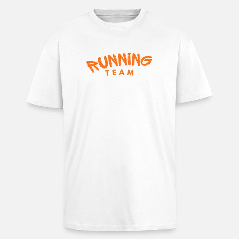 Équipe de course - T-shirt unisexe oversize épais - blanc