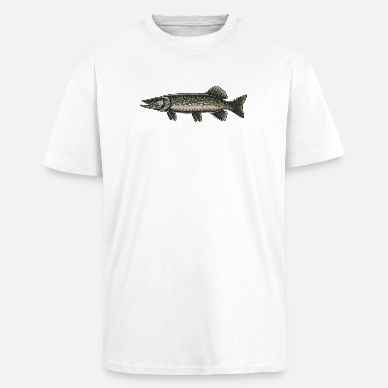Hecht - Oversized Heavyweight Unisex T-Shirt - Weiß