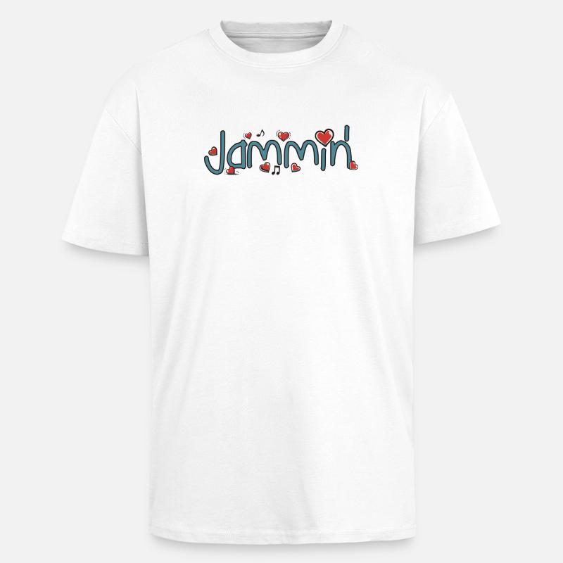 Jammin' - Unisex Oversized Heavyweight T-shirt - white