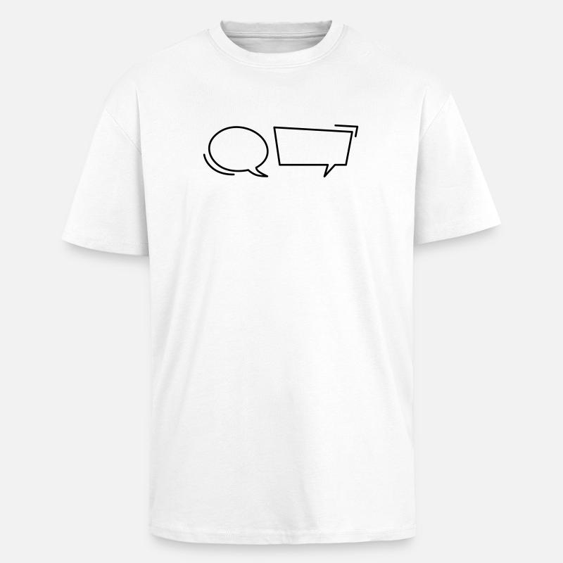 Comic speech bubbles - Unisex Oversized Heavyweight T-shirt - white