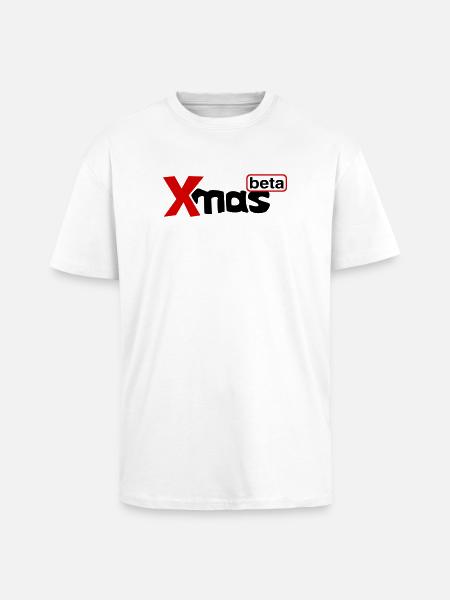 Noël bêta - T-shirt unisexe oversize épais - blanc