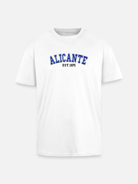 Alicante Est. 1975 - Unisex Oversized Heavyweight T-shirt - white