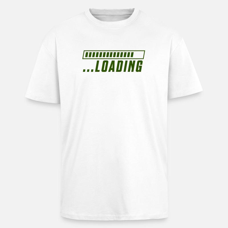 Loading - Unisex Oversized Heavyweight T-shirt - white
