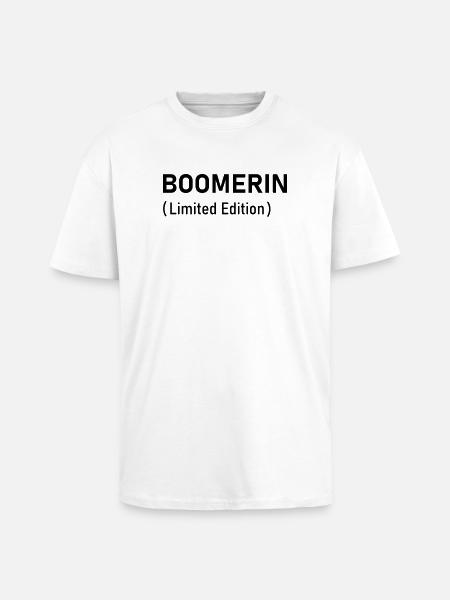 Édition limitée Boomerin - T-shirt unisexe oversize épais - blanc