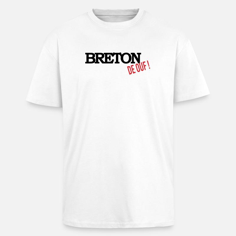 Breton de ouf - T-shirt unisexe oversize épais - blanc