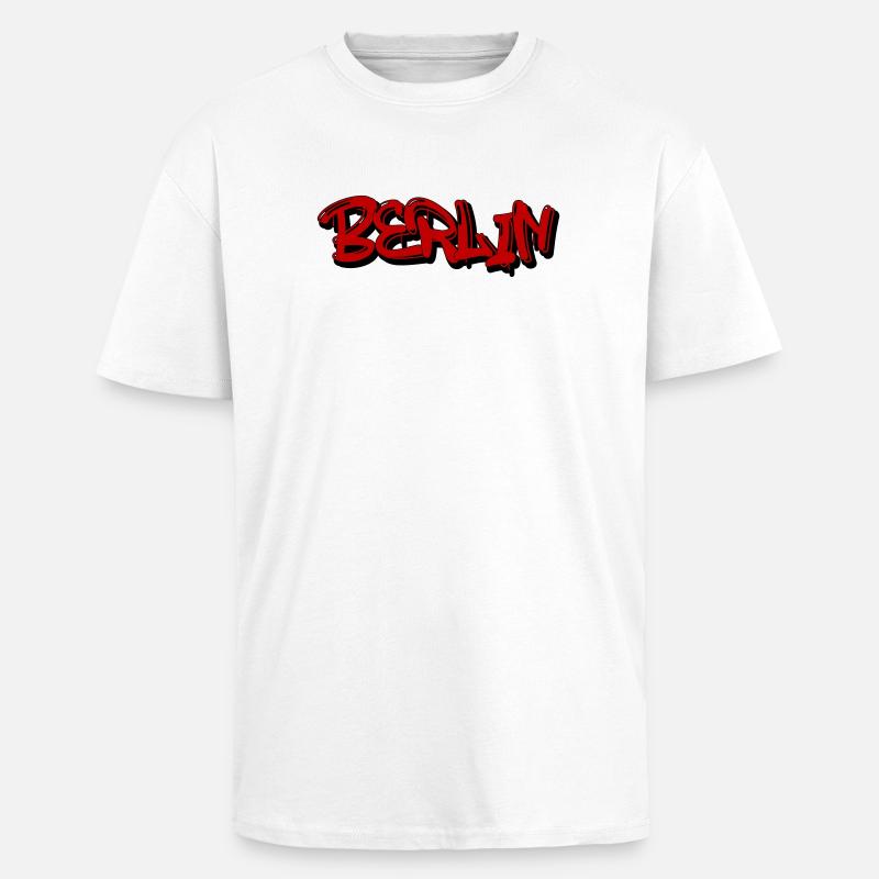 Berlin Graffiti Style - Oversized Heavyweight Unisex T-Shirt - Weiß