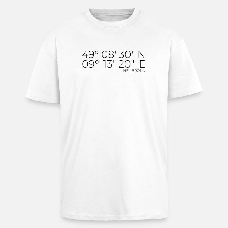 coordinates Heilbronn - Unisex Oversized Heavyweight T-shirt - white
