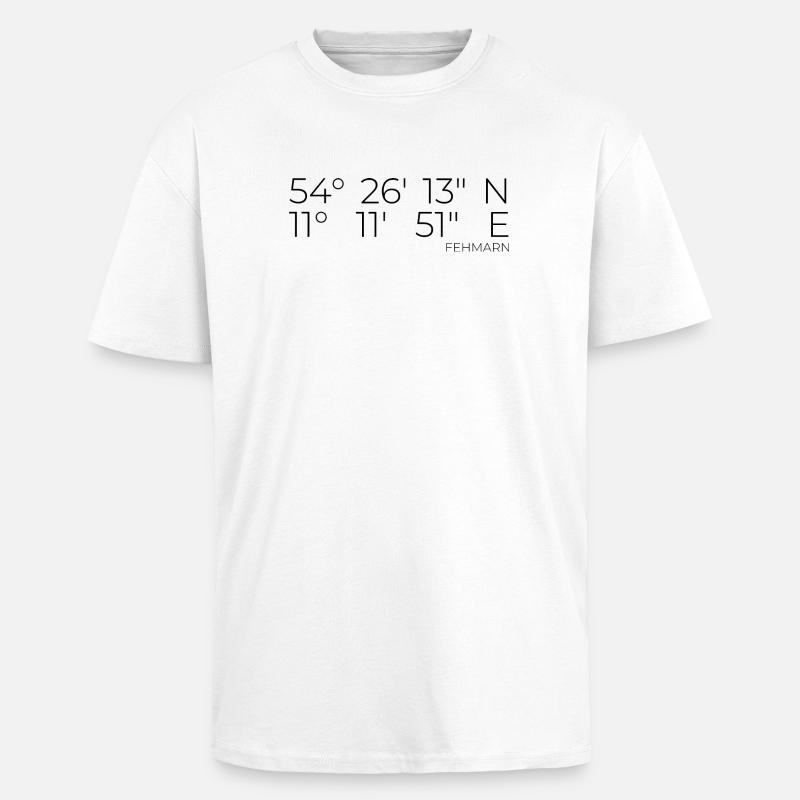 Coordinates Fehmarn - Unisex Oversized Heavyweight T-shirt - white