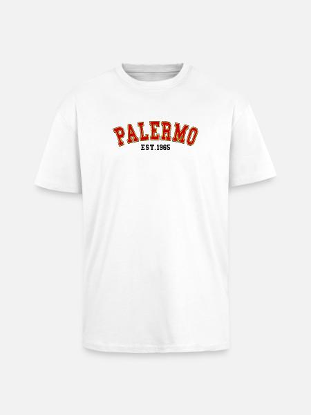 Palermo Est.1965 - Unisex Oversized Heavyweight T-shirt - white