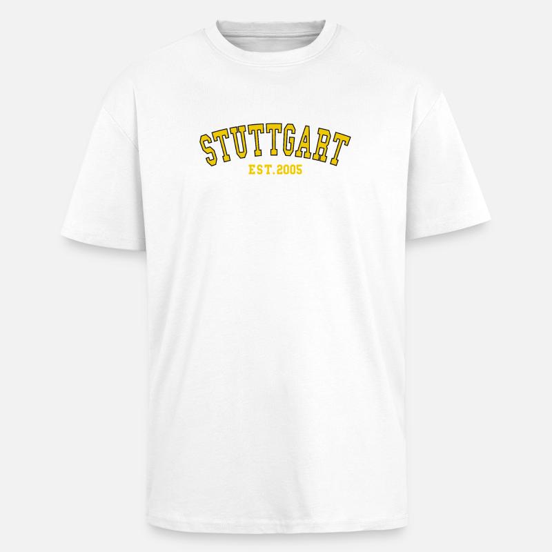 Stuttgart Est. 2005 - Oversized Heavyweight Unisex T-Shirt - Weiß