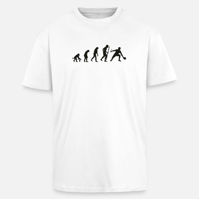 Evolution de ping-pong / tennis de table - T-shirt unisexe oversize épais - blanc