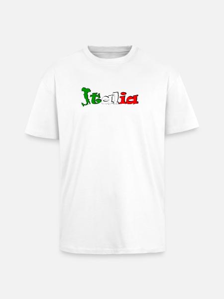 T-shirt logo Italia - Unisex Oversized Heavyweight T-shirt - white
