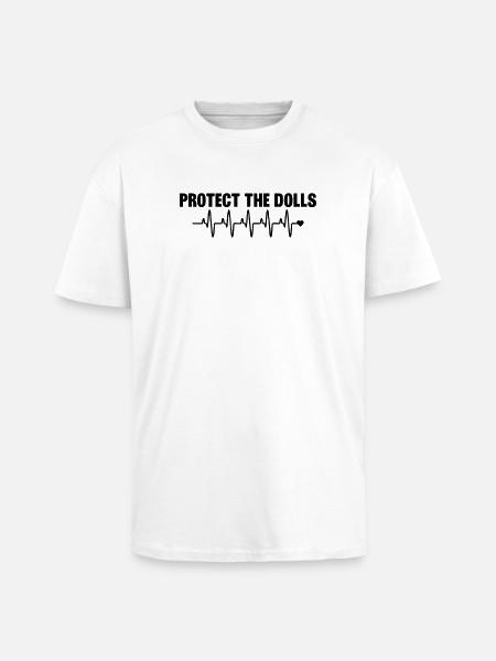 Protect_the_Dolls_herzschlag - Unisex Oversized Heavyweight T-shirt - white