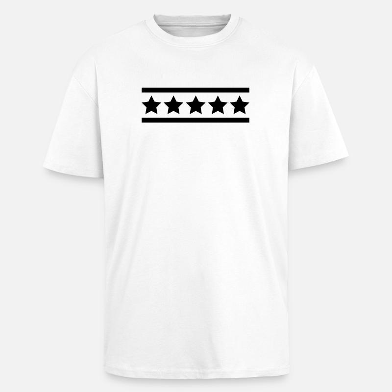 sterne_symbol - T-shirt unisexe oversize épais - blanc