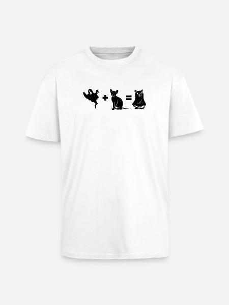 Funny Halloween Dog Ghost - Oversized Heavyweight Unisex T-Shirt - Weiß