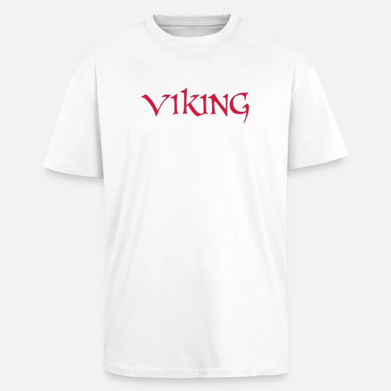 Viking - T-shirt unisex oversize pesante - bianco
