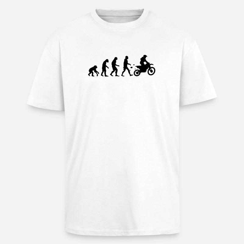 evolution motocross - Oversized Heavyweight Unisex T-Shirt - Weiß