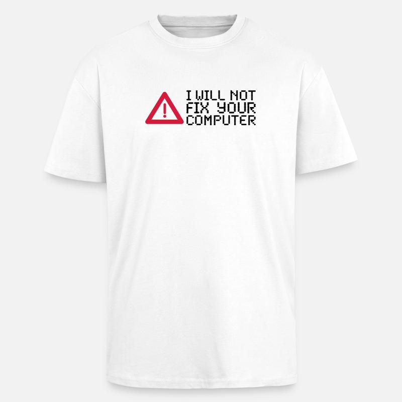 computer - Unisex Oversized Heavyweight T-shirt - white