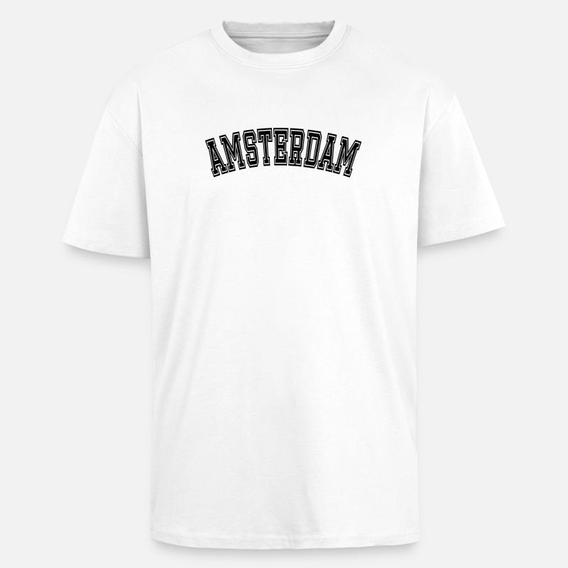 AMSTERDAM Design - Unisex Oversized Heavyweight T-shirt - white