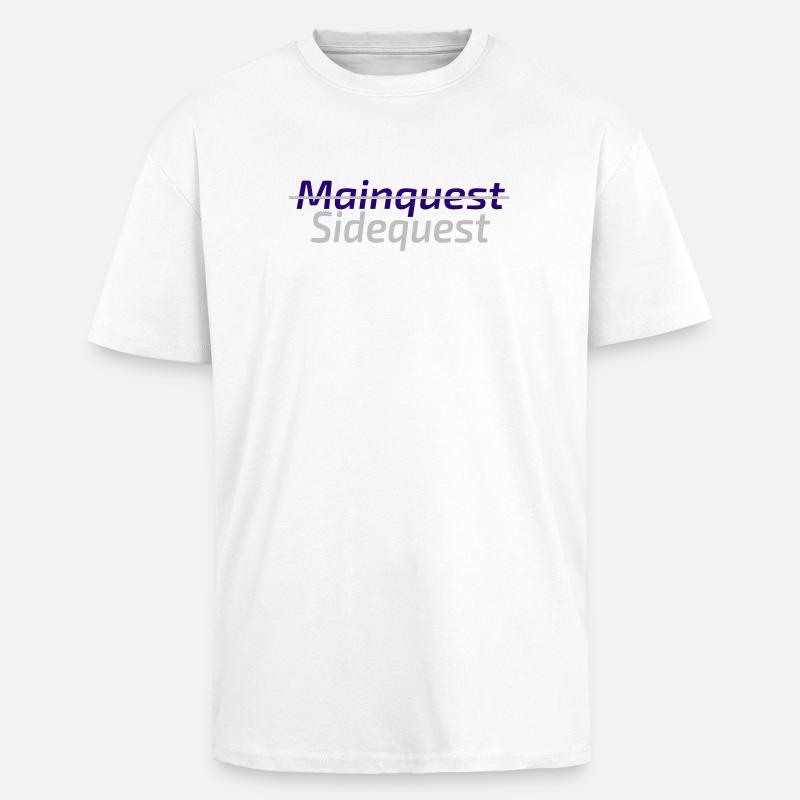 Mode Sidequest activé - T-shirt unisexe oversize épais - blanc