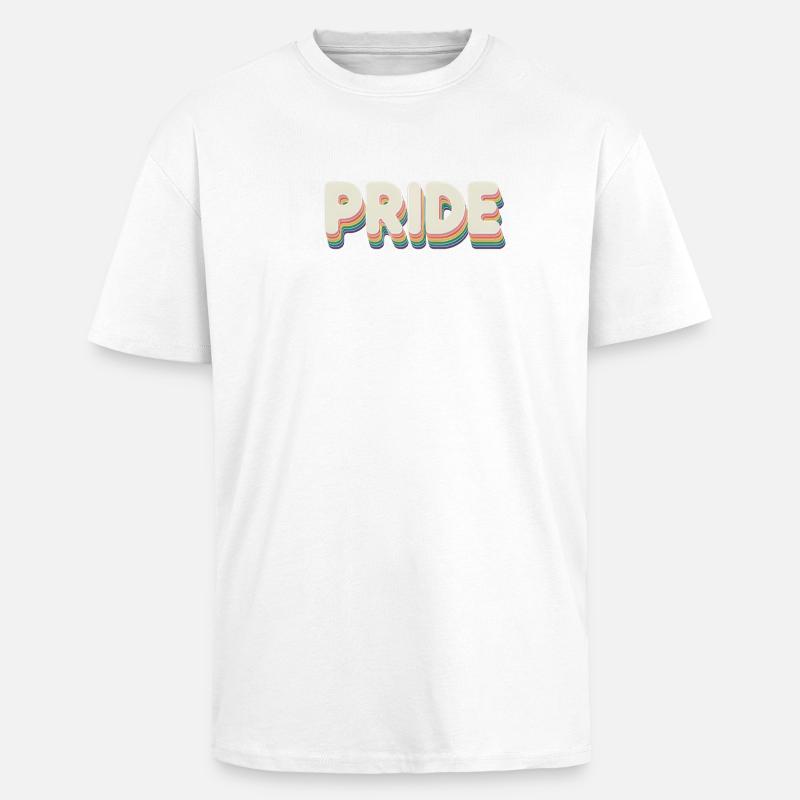 Pride - Cool Queer Logo - Oversized Heavyweight Unisex T-Shirt - Weiß