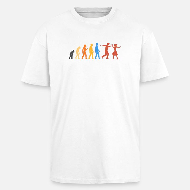Swing-Tanz - Die höchste Stufe der Evolution - Oversized Heavyweight Unisex T-Shirt - Weiß