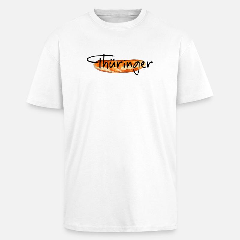 Bratwurst de Thuringe - T-shirt unisexe oversize épais - blanc