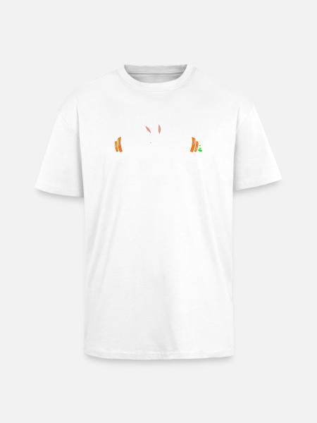 Bunny Carrots Dumbbell Weights - Unisex Oversized Heavyweight T-shirt - white