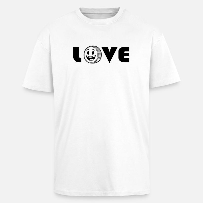 Liebe liebe - Oversized Heavyweight Unisex T-Shirt - Weiß