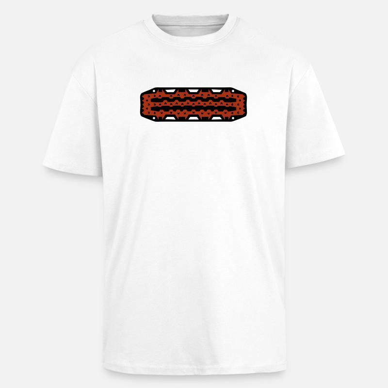 Boue 4x4 en sable tout-terrain - T-shirt unisexe oversize épais - blanc